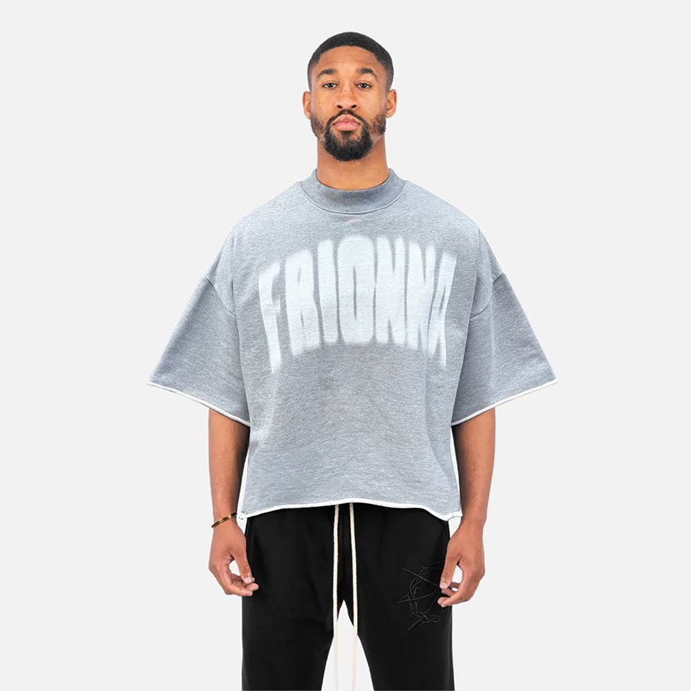 ERIONNA CUT OFF CREW MARL GREY