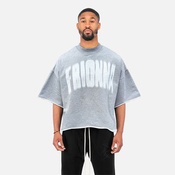 ERIONNA CUT OFF CREW MARL GREY