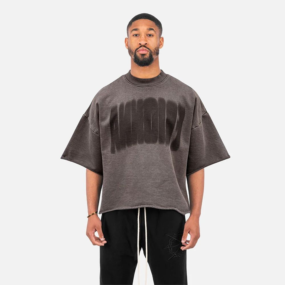 ERIONNA CUT OFF CREW WASHED GREY