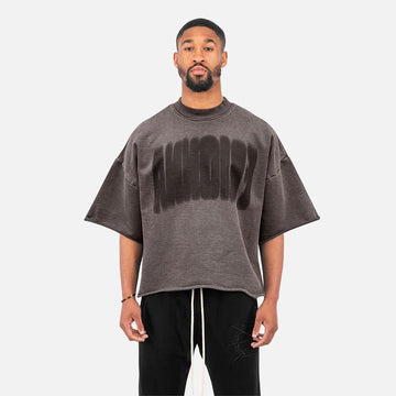 ERIONNA CUT OFF CREW WASHED GREY