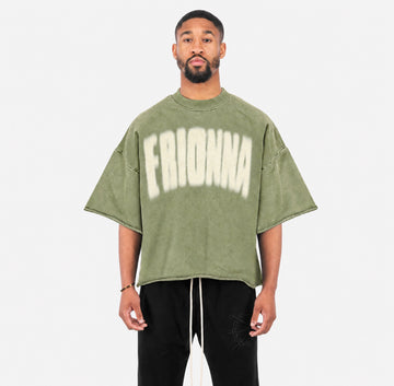 ERIONNA CUT OFF CREW WASHED GREEN